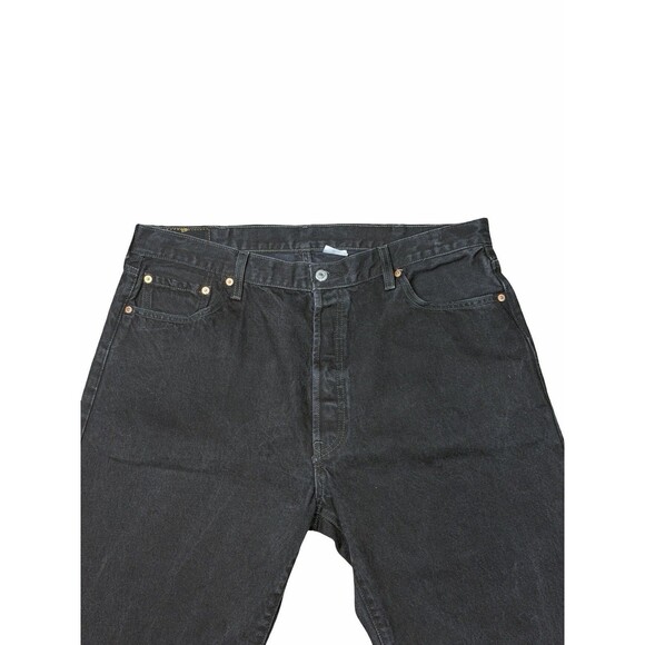 Levis 501 Jeans Men * 40x32 Black Button Fly Straight Leg Dark Wash Levi’s Quali - Picture 2 of 14